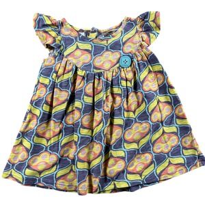Matilda Jane kitten pearl Baby Girl 18 months Floral Dress You & Me Retro purple